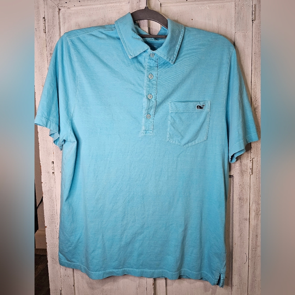 Vineyard Vines Mens Medium Teal Blue Shirt